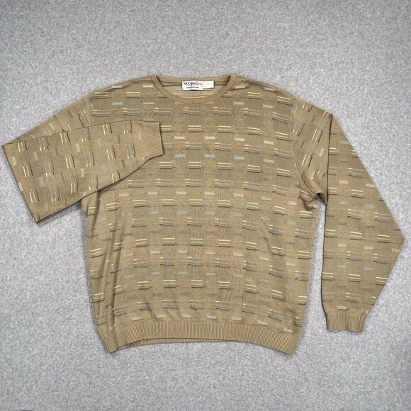 Vintage St Croix Knits Mark Pasch Sweater Sz Large L 90s Grandpa Hip Hop Relaxed - Picture 2 of 12